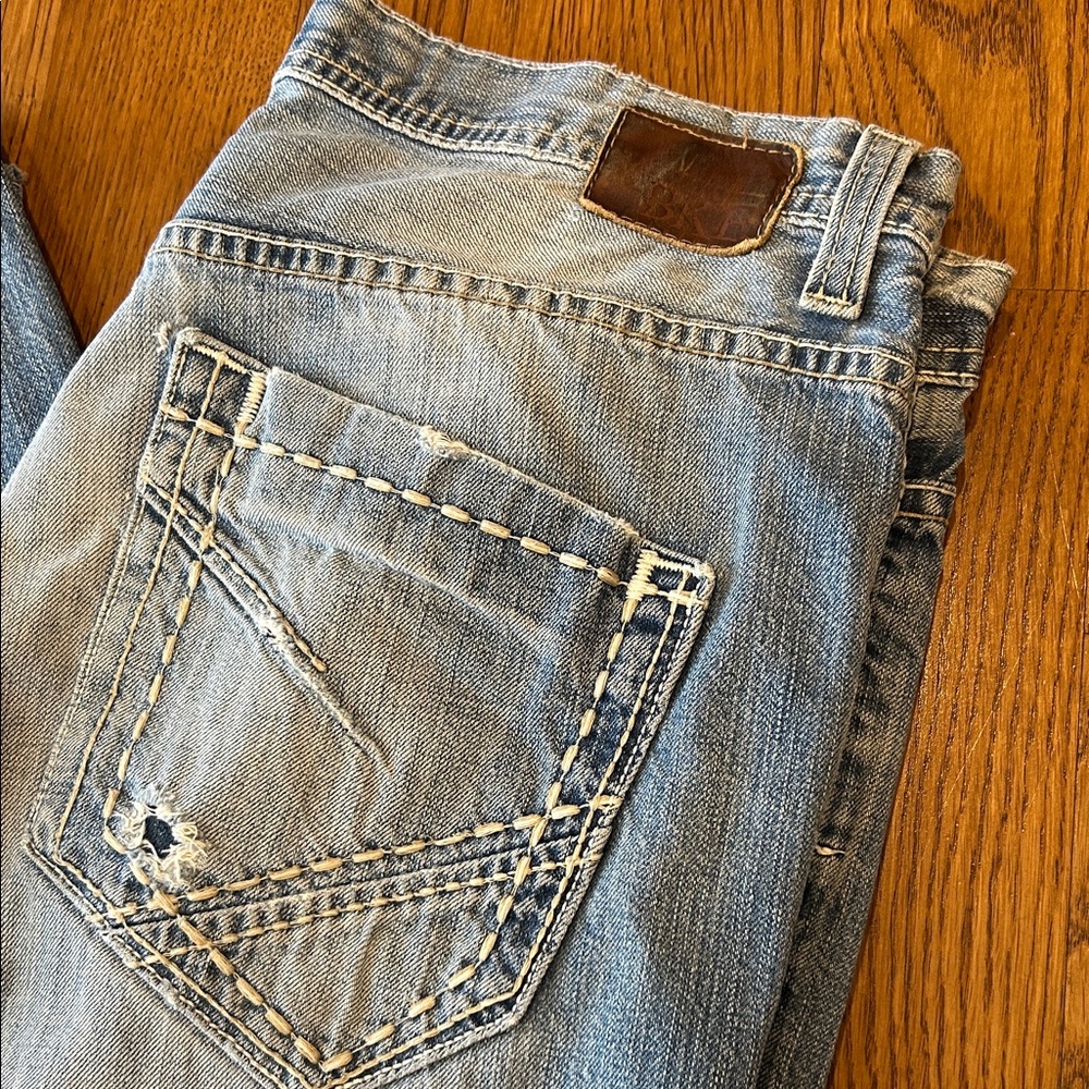 BKE “Carter” 33S Distressed Blue Jeans - Picture 12 of 17